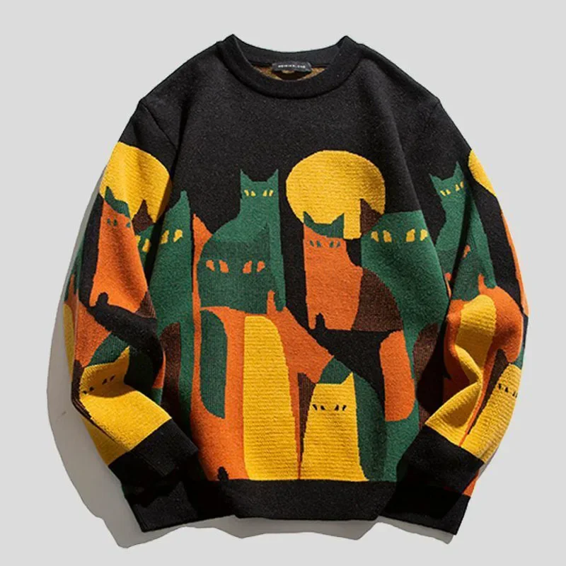 

Mens Women Pull Knitted Sweater Sweatshirts Y2K Clothes Pullover Christmas Clothing Winter Jumper Knit Fleece Sweater For Men