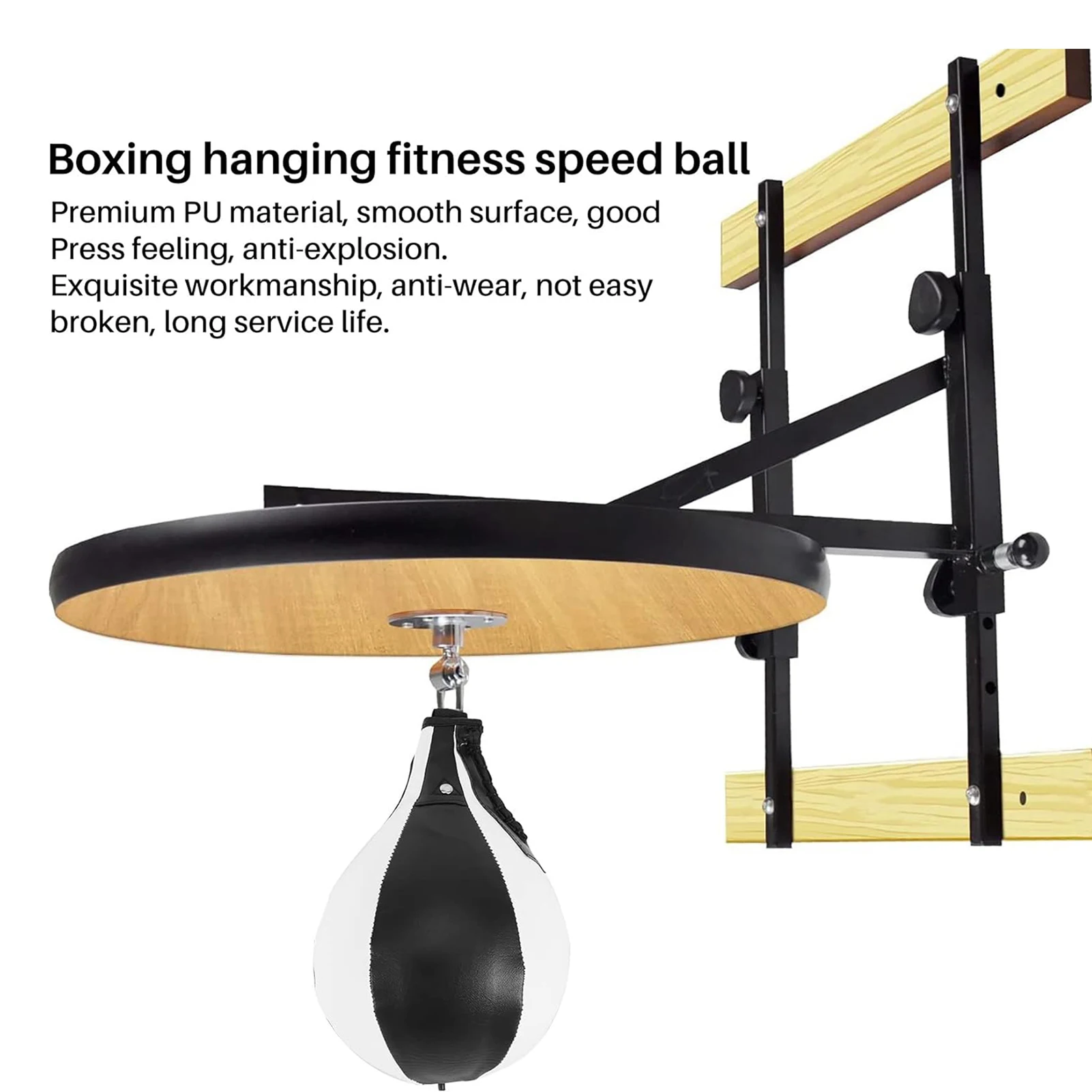 Sac De Boxe Suspendu En PU - Balle De Vitesse - Équipement De Boxe Anti-stress - 11x6,3 Pouces