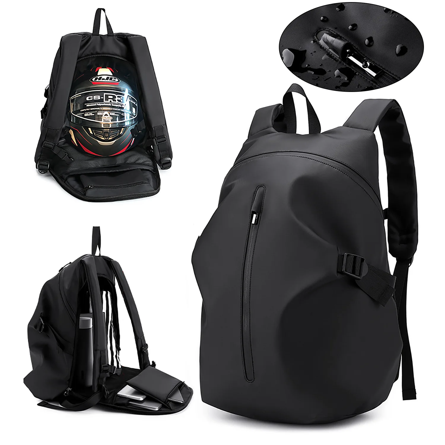 

Classic Black Moto Bags Racing Motorcycle Backpack Outdoor Cycling Waterproof Backpack for Riding Motorcycle Accessories