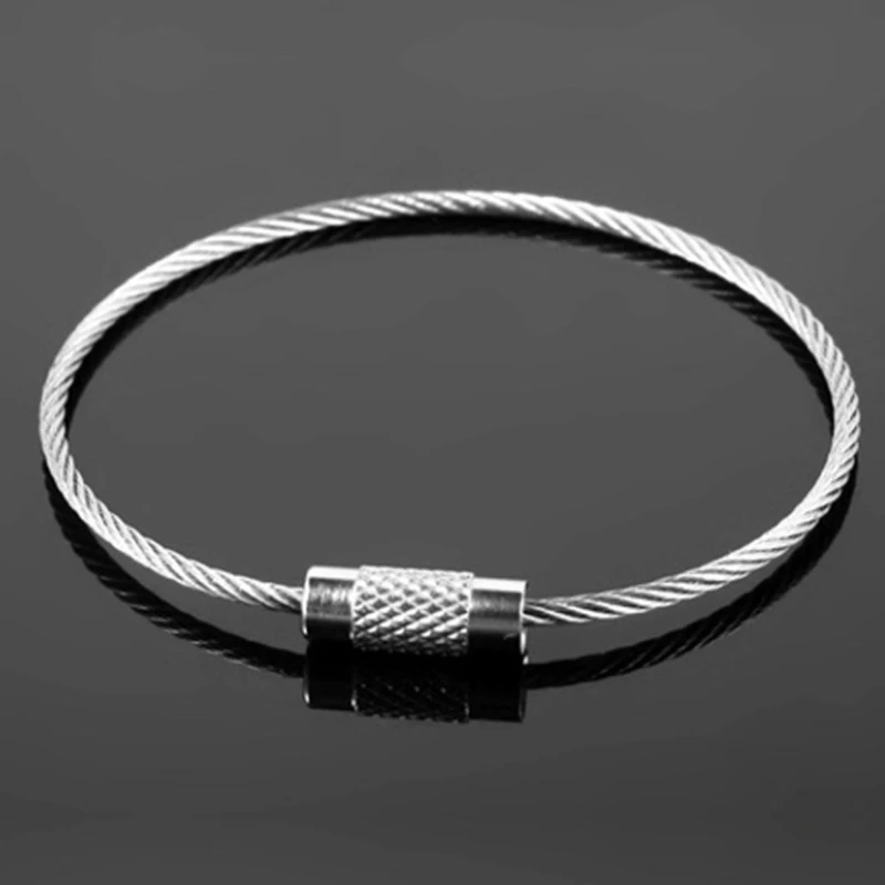 

Stainless Steel Wire Keychain Cable Rope for Key Holder Keyring for Key Chain Ri