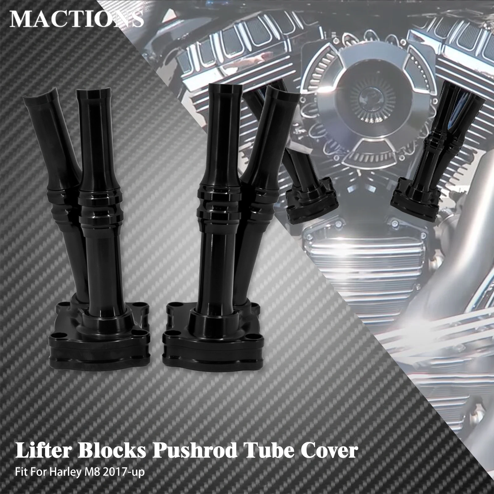 MotorcyclePushrodTubeCoverFairingEngineLifterBlocksM8For