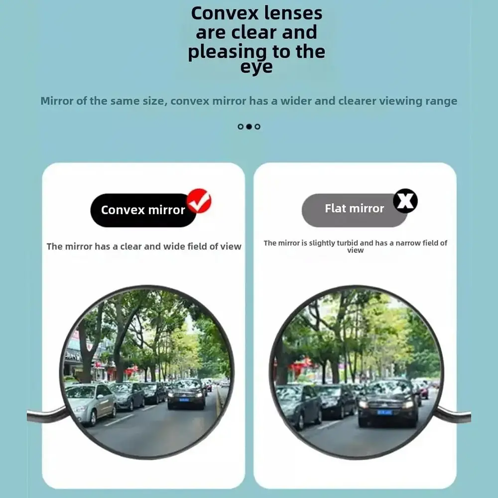 Electric Bicycle Rearview Mirror 8mm Thread 360 Degree Rotating Retrofit Convex Bicycle Reflective Mirro For Yadei Lovemai