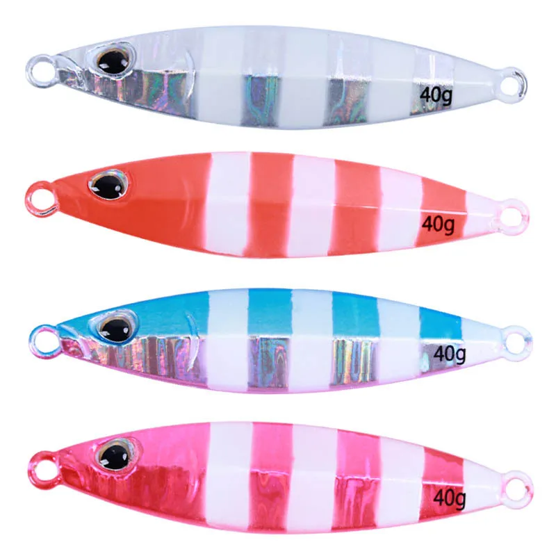 40g/60g/80g Glow Sea Fishing Bait 1Pcs/Lot Boat Fishing Jig Baits Bass  Jigging Lure - AliExpress