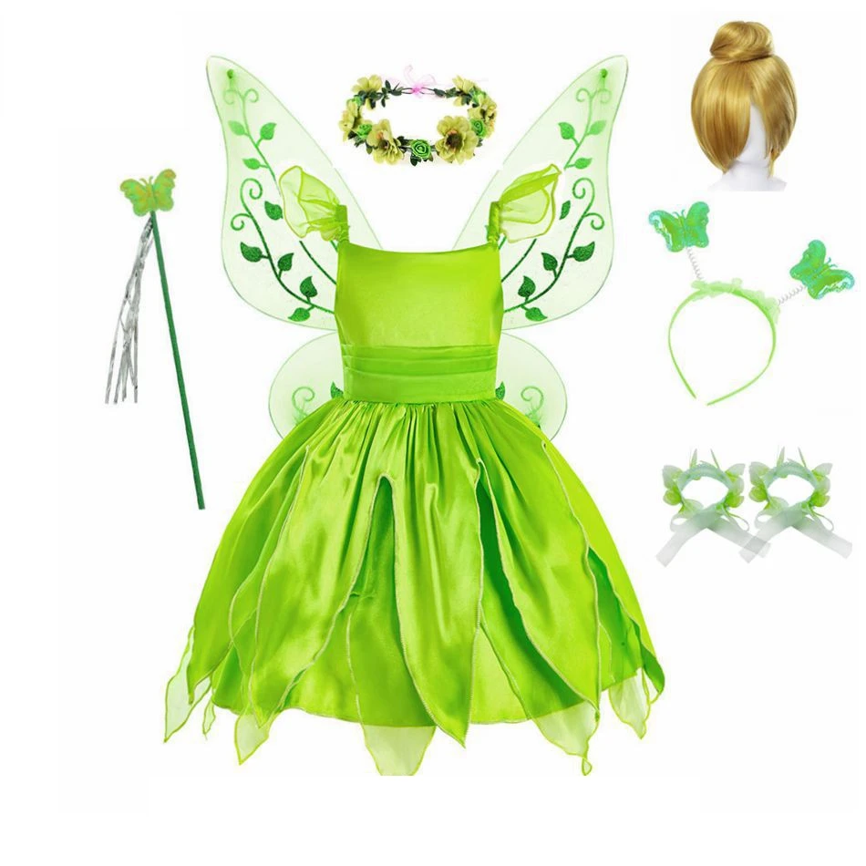 Girls Flower Fairy Dress Up Kids Princess Fairies Fancy Dress With