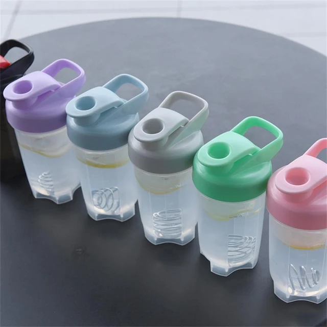 Cute Water Bottle For Girl Drink Leak Proof Sports Bottles Protein Shaker  Water Bottle Mixing Cup Portable Drinkware - AliExpress