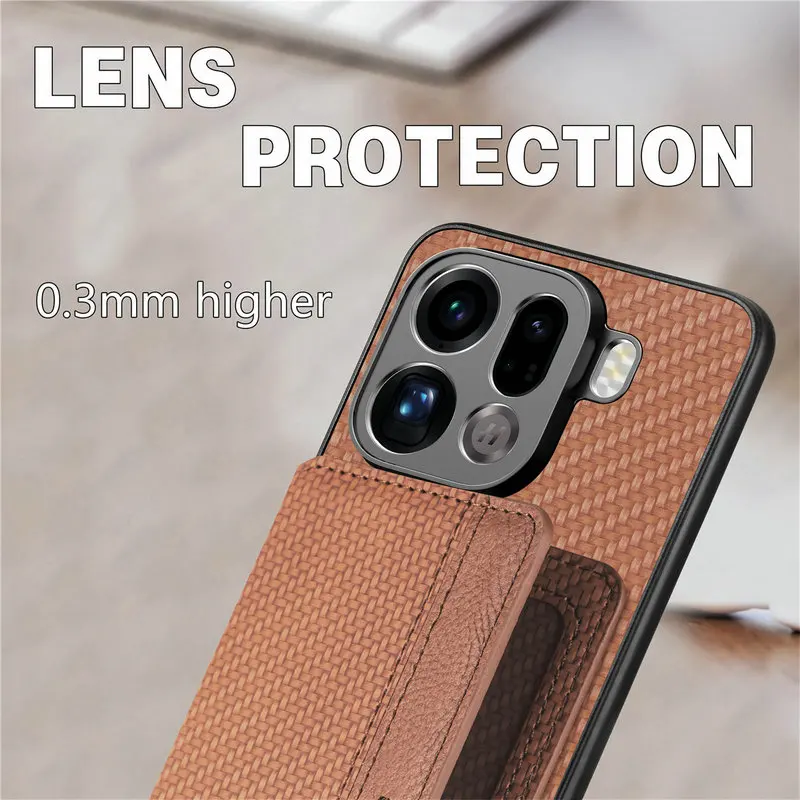 Luxury RFID Leather Wallet Case with Magnet Back Cover for OPPO Find X9 Ultra 5G