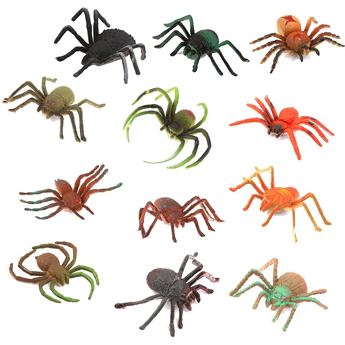 

12 Pcs Haunted House Prop Children’s Toys Indoor Outdoor Yard Decor Spider Halloween Party Scary Decoration Insect