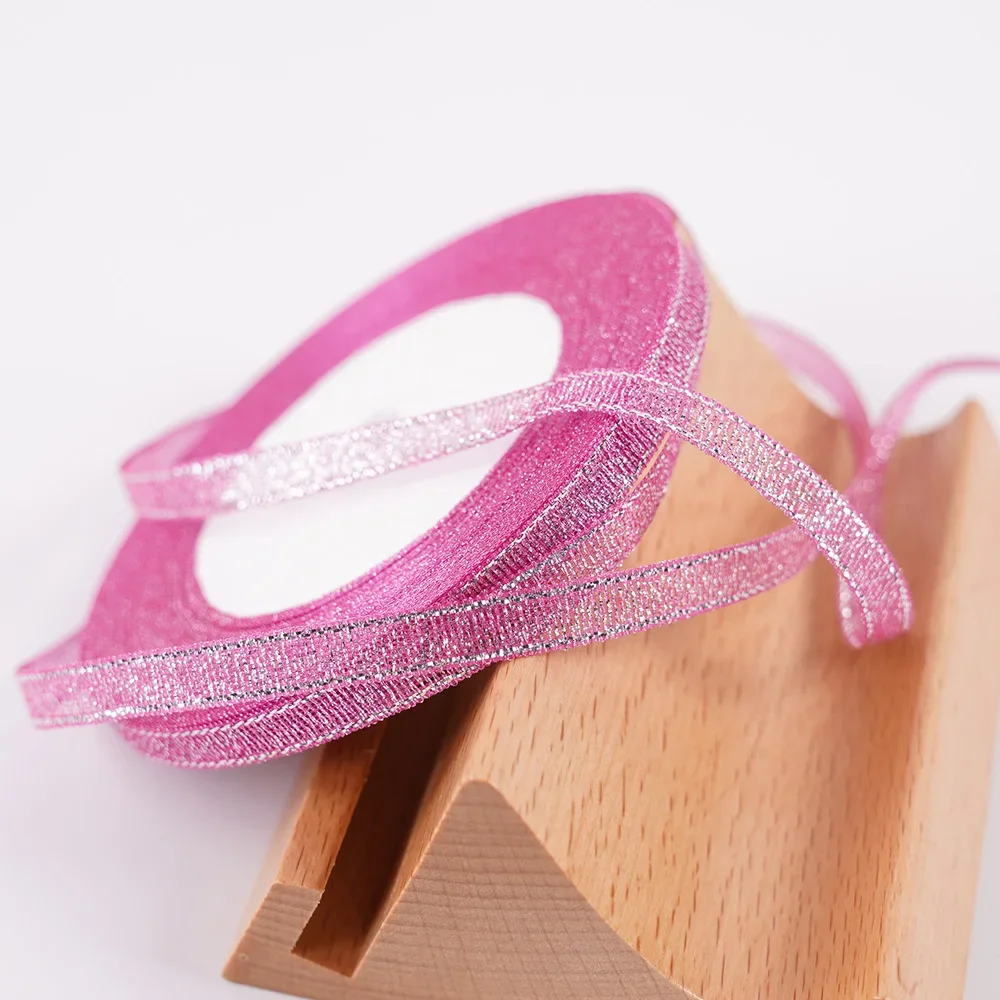 22m Glitter Silver/Gold Ribbon for DIY Crafts, Gift Wrapping, and Decor