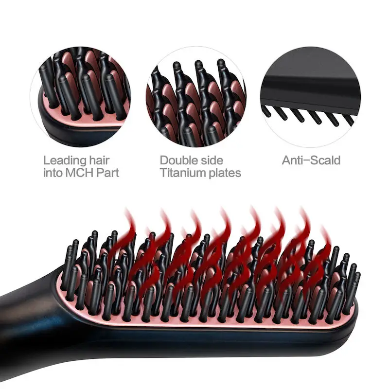 Professional fast heating electric hair straightener negative ion multi-functional dry and wet use modeling tools 6