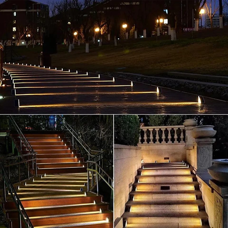 Outdoor Solar Step Lights RGB Waterproof Garden Lighting