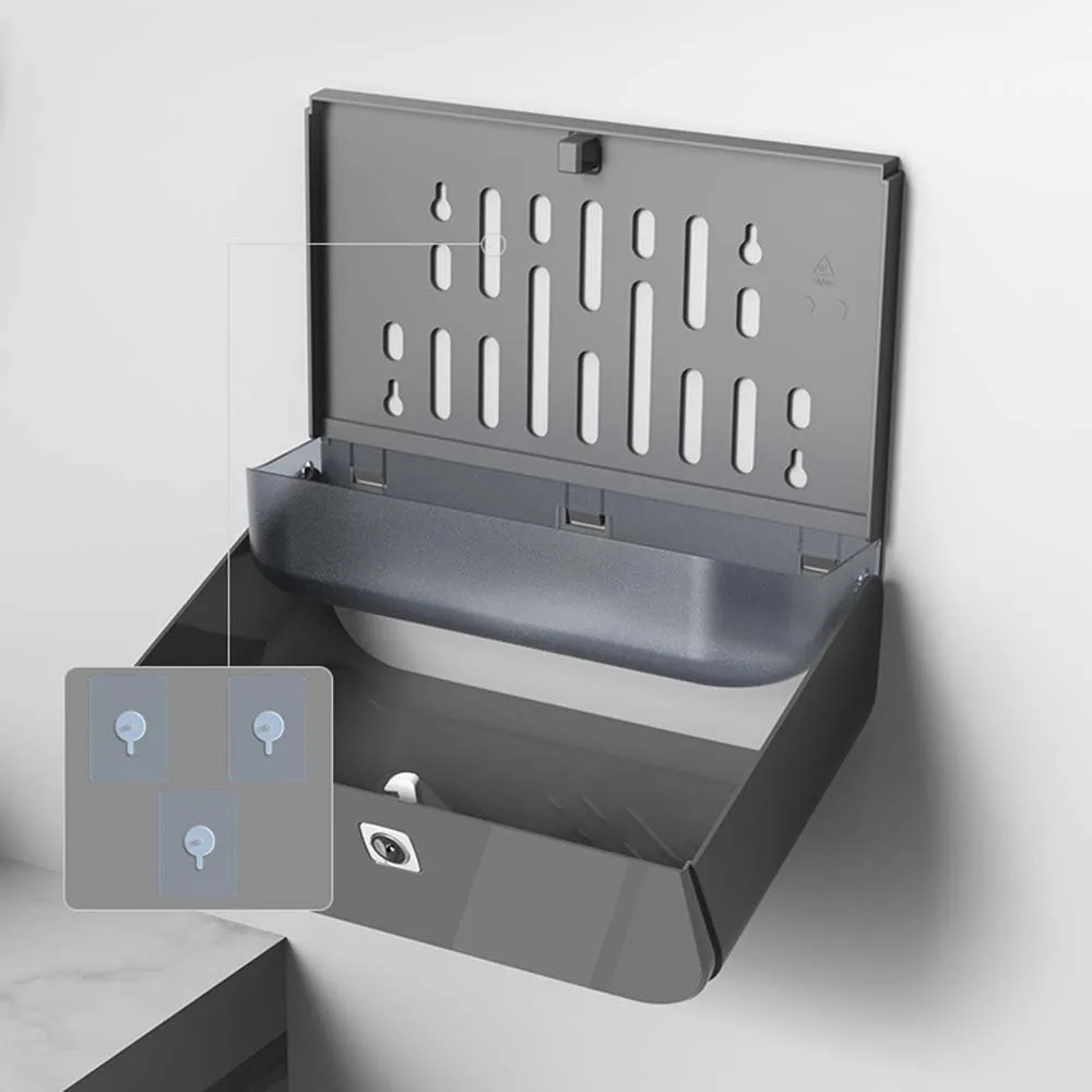 Toilet Tissue Box,waterproof Toilet Wall Hanging Pumping Paper Box, clean and tidy,No punching 5