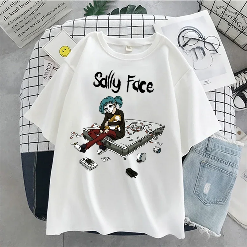 Women's T-shirt Sally Face Graphic T Shirt Women Funny Short Sleeve T-shirt Summer Fashion Casual Short-sleeve women tops 2