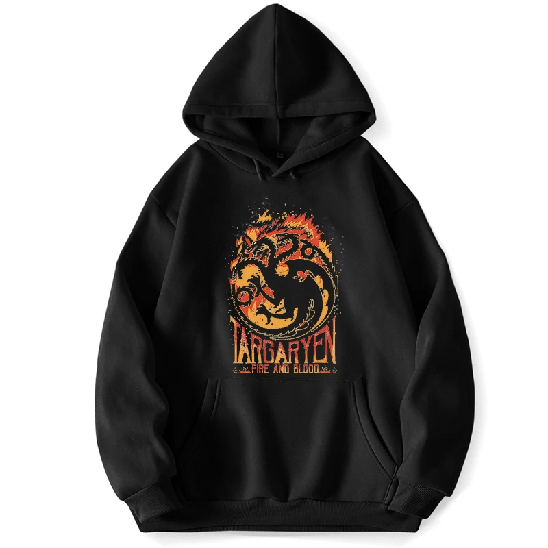 House Of The Dragon Hoodie Jumpers Hoodies For Men Clothes Sweatshirts Hoody Spring Autumn Pullovers Pocket Korean Style