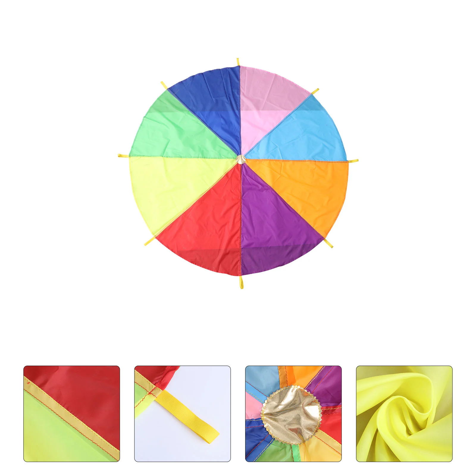 

2 Play Parachute Rainbow Umbrella Kindergarten Early Education Outdoor Children's Parachute for Party Sports Activities