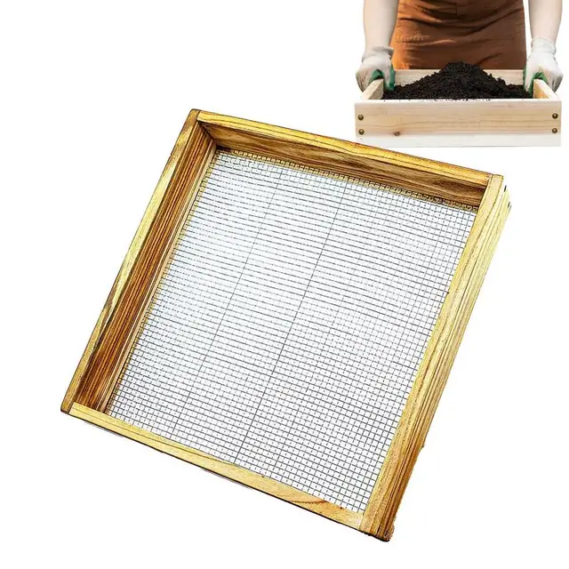 Kerti Talaj Szitter Multifunkcionális Kézi Kavicsos Sziter Komposzt Képernyő Sziták Fa Szennyeződés Szitát Kéz A Sziklatisztításhoz