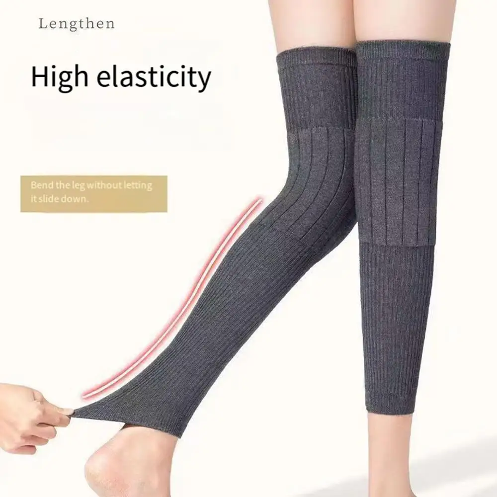 Thicken Rabbit Fur Knee Pads Winter Warm Cashmere Wool Knee Brace Pads Windproof Coldproof Leg Guard Cold Leg Arthritis Kneepad