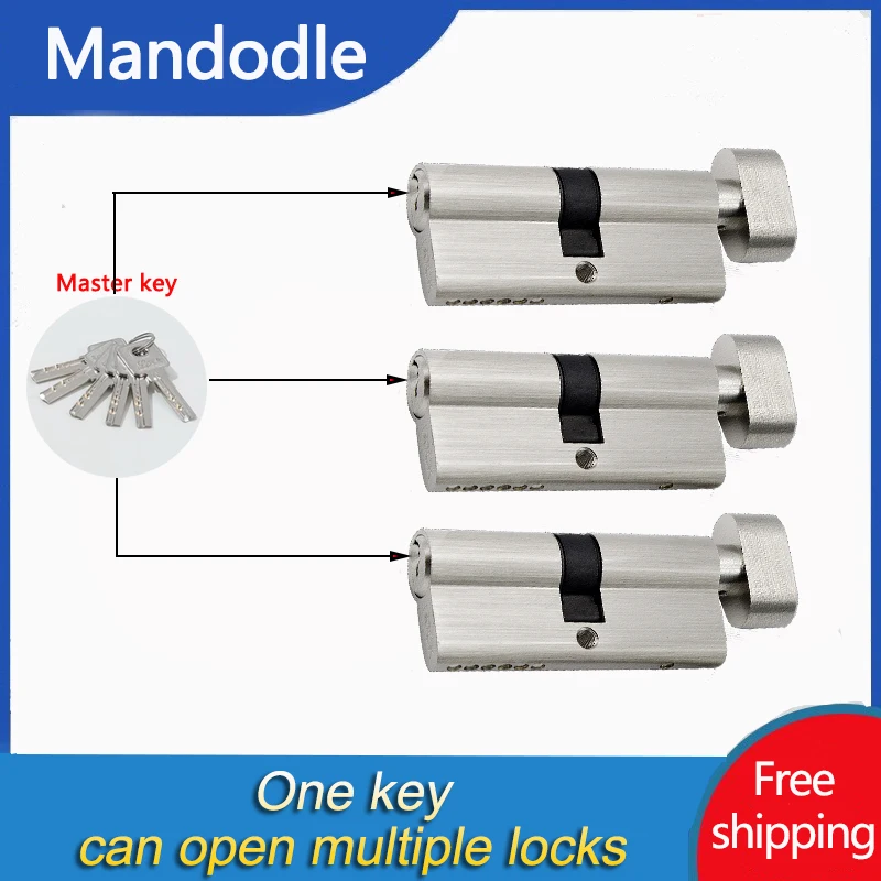 Open All Locks With One Key Knob Cylinder Intelligent Door Lock Entrance 35t 35 mm 40 mm 70 mm 80 mm