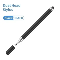 Universal 2 - in - 1 Touchscreen Stylus Pen for Tablets and Smartphones (Black)