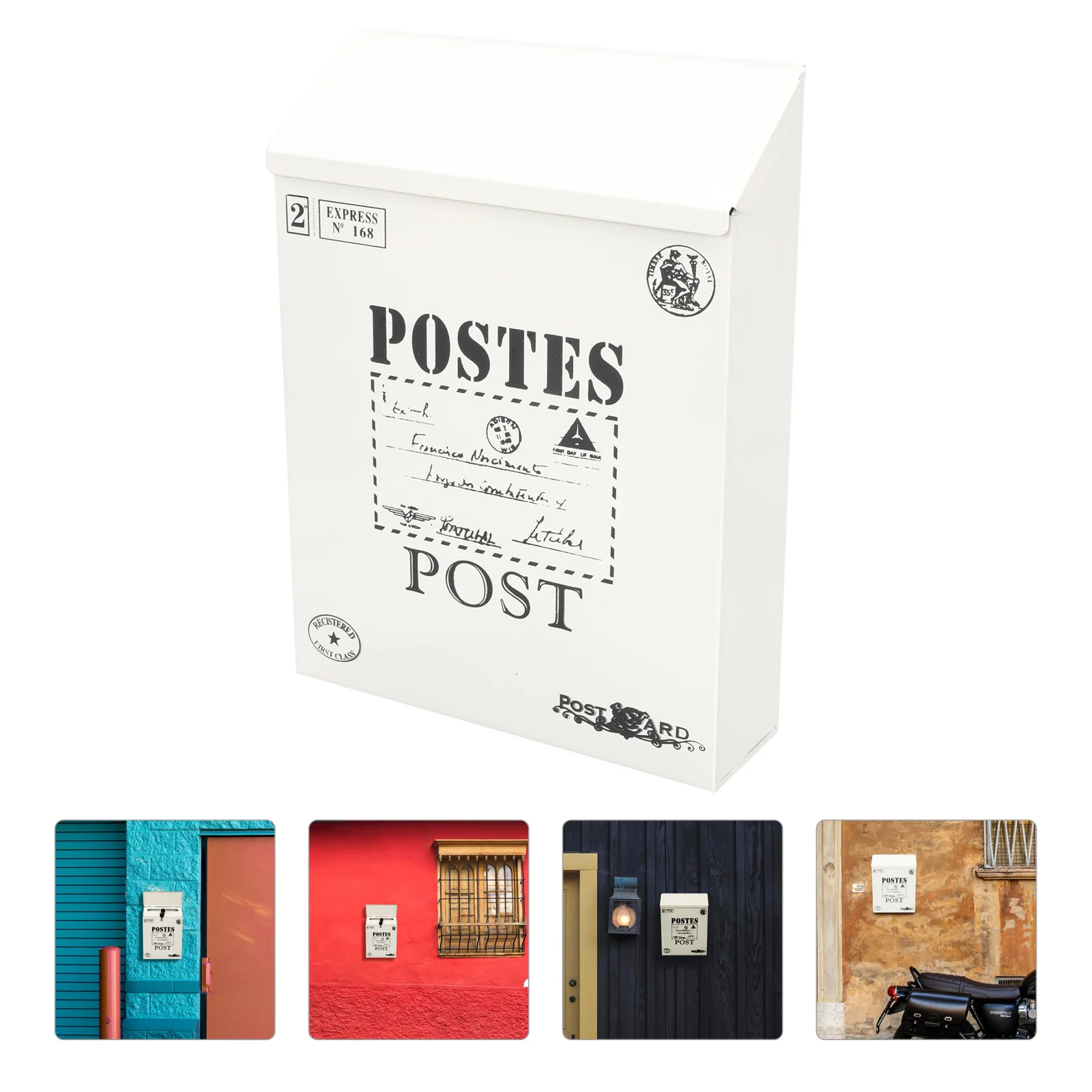 

Mailbox with Lock for Home Wall Mount Vintage Wall-mounted Complaint European and American