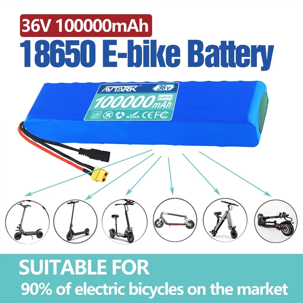 

36V 100Ah 10S3P 36V Battery 600W 42V 18650 Battery Pack for Xiaomi M365 Pro Ebike Bicycle Scooter Inside with 20A BMS