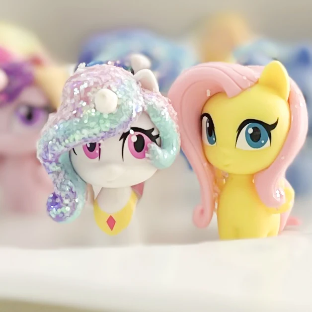 Lps Dogs Rare Little Cute Original Horse Pink Blue Model Apple Jack Unicorn Horse Action Figure Toys Horse For Kid Y2024010501