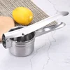 Masher Ricer Press Mashed Potatoes Stainless Steel Crushing Puree Fruit Vegetable SqueezerJuicer Press Maker Kitchen Tools 4