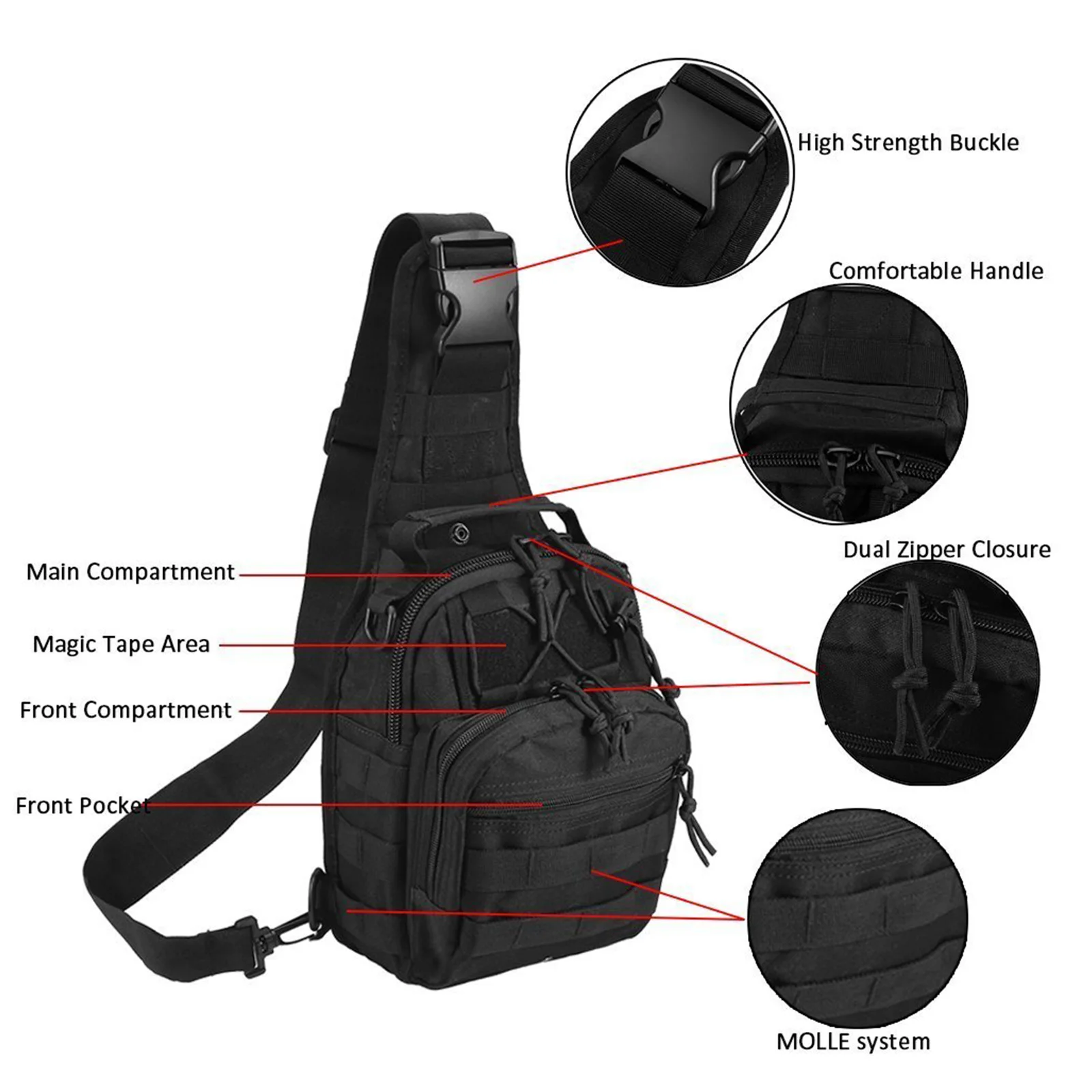 Tactical Nylon Outdoor Shoulder Bag Backpack for Men