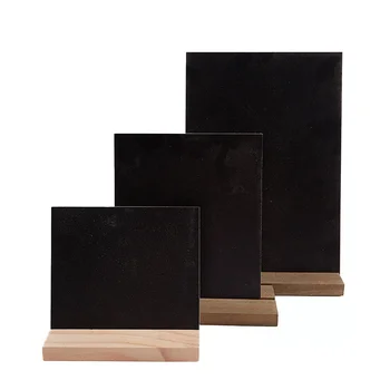 Tabellone per messaggi Display Segno Base in legno Cartellino del prezzo Lavagne nere Memo Bar