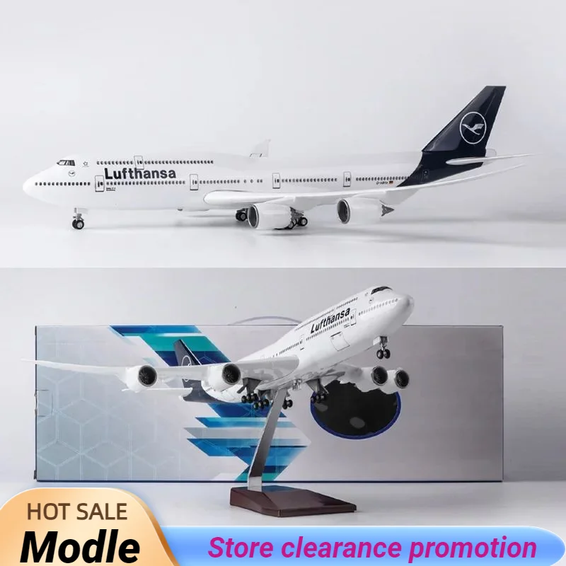 

Lufthansa Airplane Model Toy 1/150 Airline B747 Plane Model Light and Wheel Landing Gear Plastic Resin Plane Model-New Painting