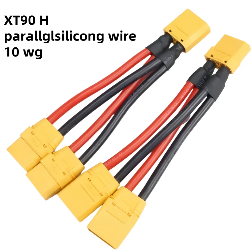 XT90 3-Wege-Y-Splitter, paralleler Batterieanschluss, männlich/weiblich, Kabel, Dual-Verlängerung, 10 AWG, Silikondraht für Batterieladegerät, Motor