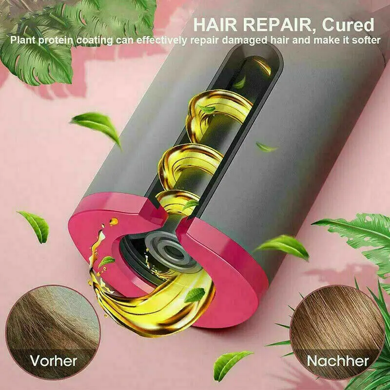 Ondulação do Cabelo Ferro sem Fio Modelador de Cabelo Automático Curling Wand Display 6 Temperatura Ajustável Usb Recarregável Rápido Aquecimento Lcd 10 Online shopping