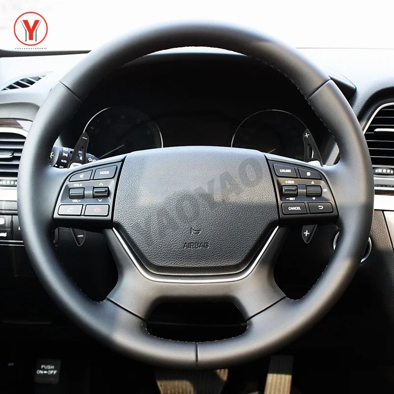 Shift Paddle Gear Extender Shifter Aluminum Steering Wheel DSG Extension Sticker For Hyundai Genesis DH 2014 2015