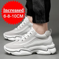 New Elevator Shoes Men Sneakers 8CM Height Increasing Shoes Men's Hidden Heels Inner Height Sports Shoes Luxury Man Lift Shoes 1