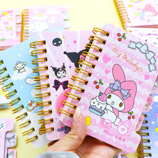 5pcs Sanrio Notebook Anime Hello Kitty Kuromi Cinnamoroll Office Notebook  Handbook Book Cartoon Pp Coil Book Student Gifts Toys - AliExpress