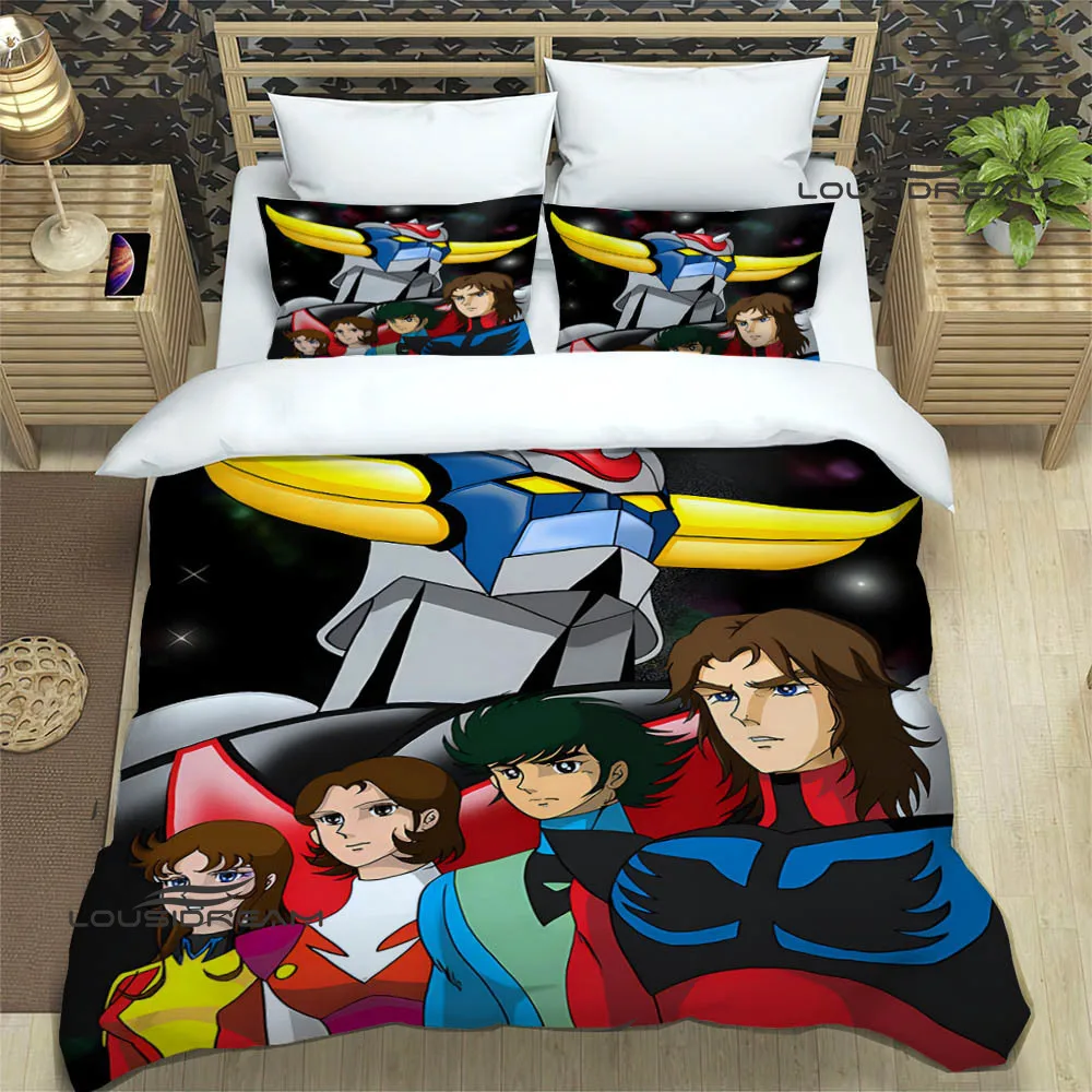 UFO ROBO GRENDIZER GOLDORAK 인쇄 침구 세트 절묘한 침대 용품 세트 이불 커버 침대 이불 세트 침구 세트 럭셔리