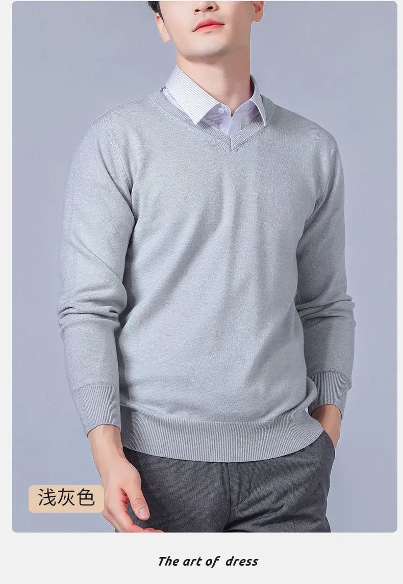 Cashmere Sweater Men Pullover Autumn Winter V-Neck Soft Warm Cashmere Sweater Jumper Knitted Sweaters mens turtleneck