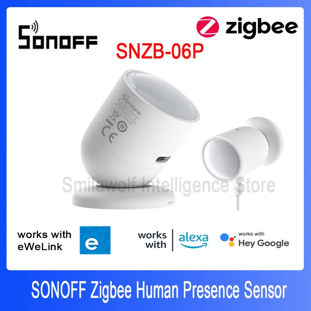 SONOFF SNZB-06P Zigbee Human Presence Sensor Rardar เครื่องตรวจจับ Motion Sensor Smart Home Automation สําหรับ Alexa Alice ZHA Zigbee2MQTT 1