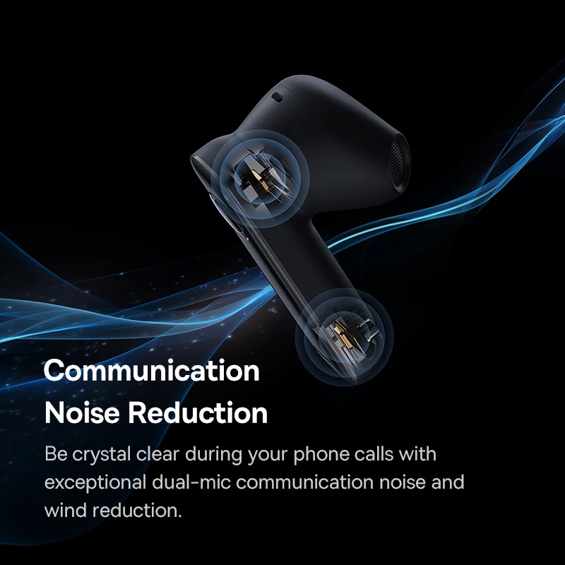 Baseus CM10 Single-Side Earphone Bluetooth 5.3 Dual Mic Handsfree Noise  Cancelling Wireless Headphone Solar Charge Smart Earbuds
