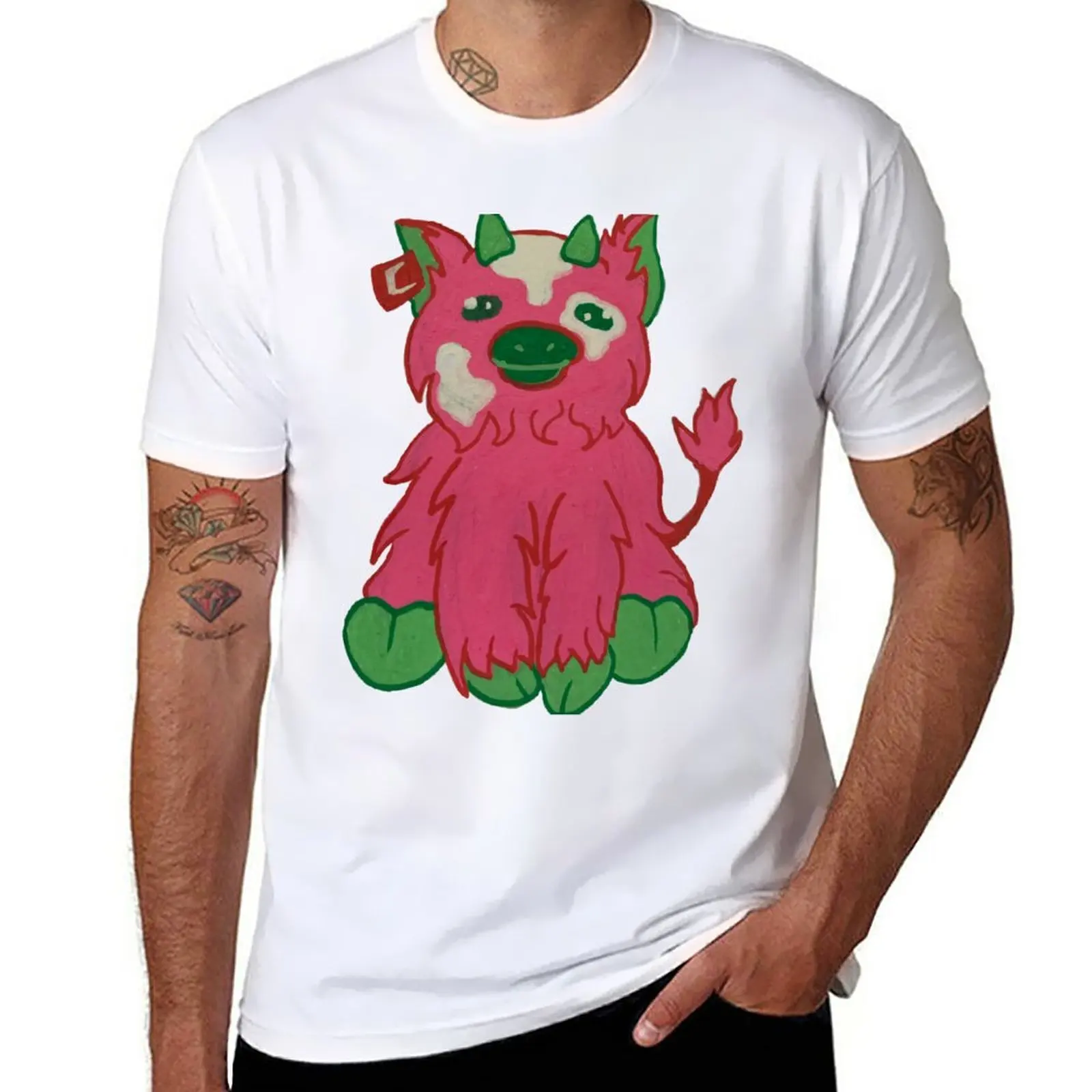 New Strawberry Cow, Make Me Go Wow T-Shirt Graphic T-Shirt New Edition T-Shirt Da Uomo Casual Elegante