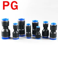 10PCS Pneumatic Fittings Quick Air Connector Hose Fitting Plastic PU PG 4mm 6mm 8mm 10mm 12mm Push Into Tube Pluglug 2