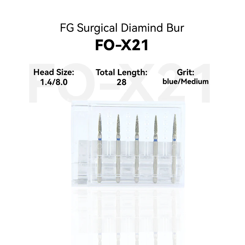 

10pcs FG Surgical XL FO-X21 28.0 Dental Diamond Burs Strawberries Drill FG Polishing Burs for High Speed Handpiece Dentist Tools