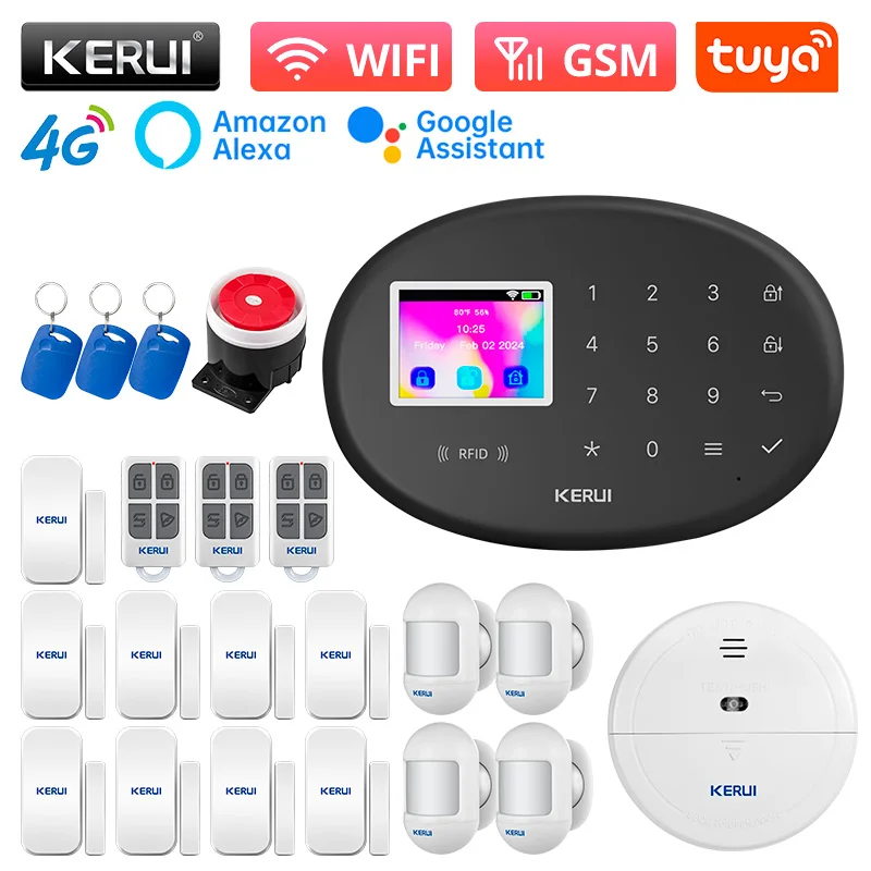 4G Alarm Tuya Smart WIFI Home Alarm Security W204 Wireless Burglar Alarm Alexa S