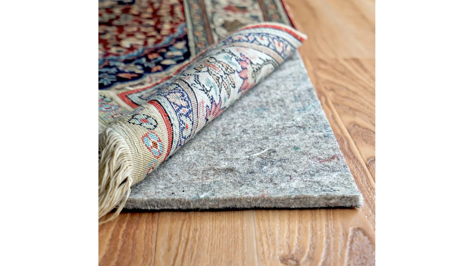 RUGPADUSA-Dual Surface-8'x10' 1/4" Thick Felt + Rubber Non-Slip Backing Rug Pad Safe for All Floors
