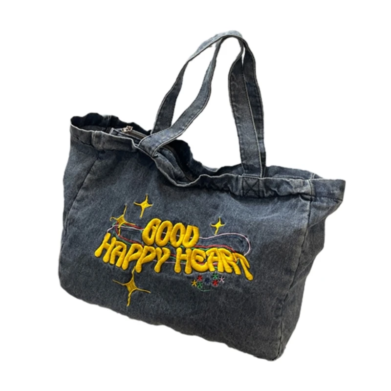 Shoulder Bag Shopper Bag Versatile Shopping Bag Large Capacity Handbag for Girl Women Fashion School Bags Trendy Tote E74B