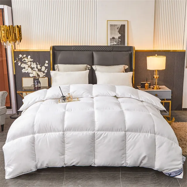 Couette en duvet d'oie Imitation d'hiver, couette d'hôtel cinq étoiles, Super douce et moelleuse, simple, automne et printemps, couverture matelassée 4