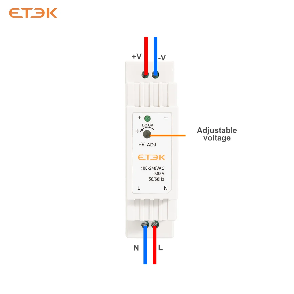 Ultra-Thin DIN Rail Switch Power Supply for Industrial Automation - 15W/60W