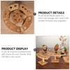 Display Stand Bracket Japanese Scroll Holder Ice Creams Waffle Bamboo Restaurant Food Storage 6