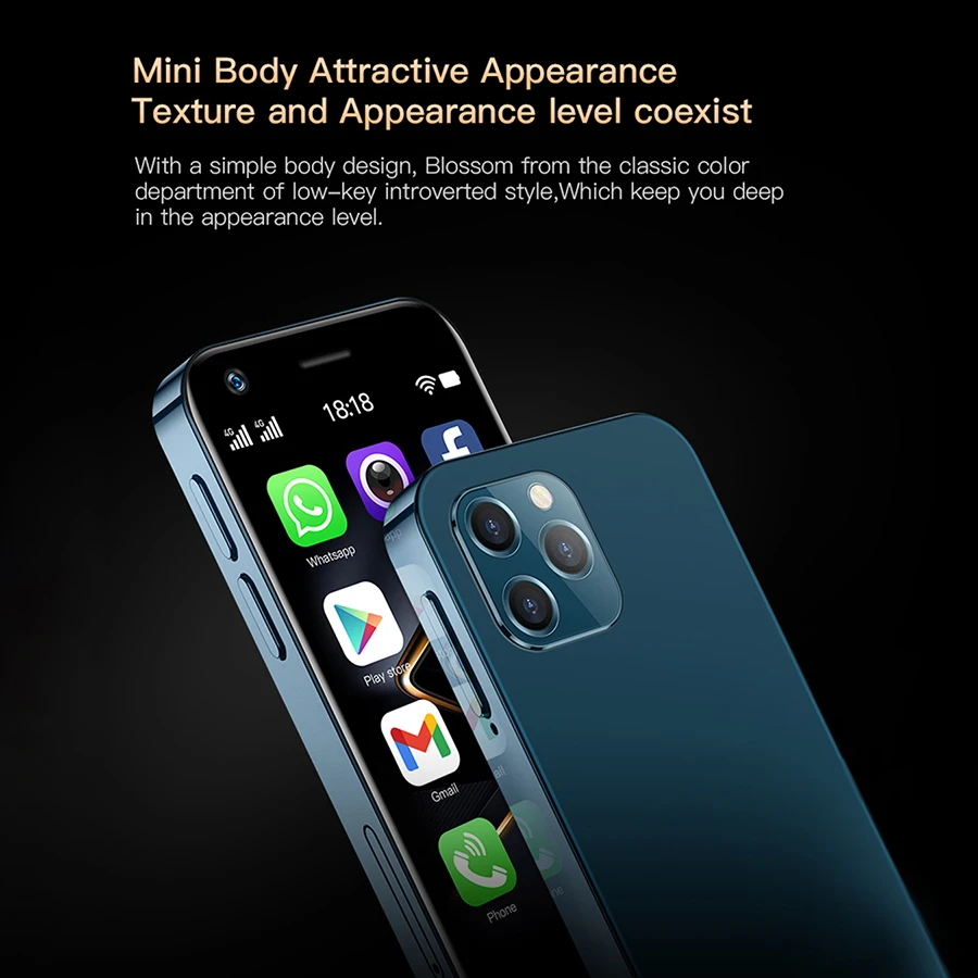 New Update SOYES XS12 Mini Smartphone 3GB RAM 64GB ROM 3.0'' Android 10.0 Octa Core 13MP Camera Cheap Mobile Phone VS XS11