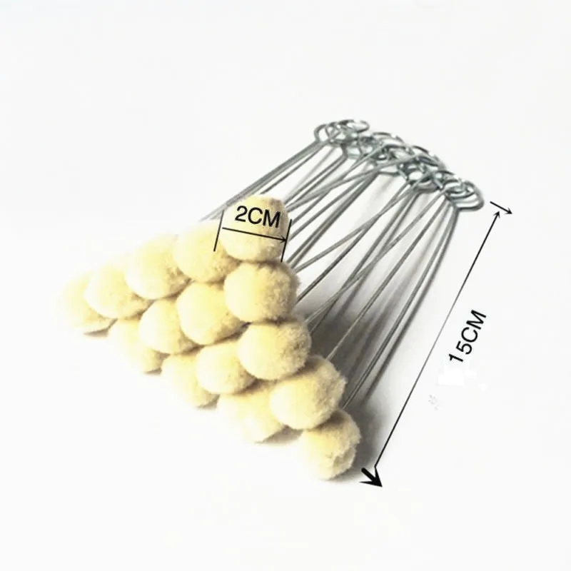 HURRISE Cuir Teinture Daubers 50 Pcs Laine Daubers Boule Outil De