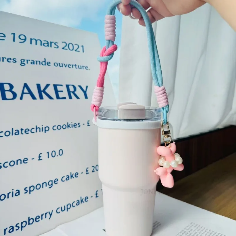 오리지널 보온병 손잡이 스트랩 홀더 (6-10cm 텀블러 스트랩용) 실리콘 슬링,..